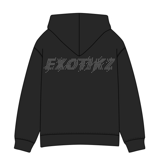 Hoodie w/ EXOTIKZ Rhinestone On Back