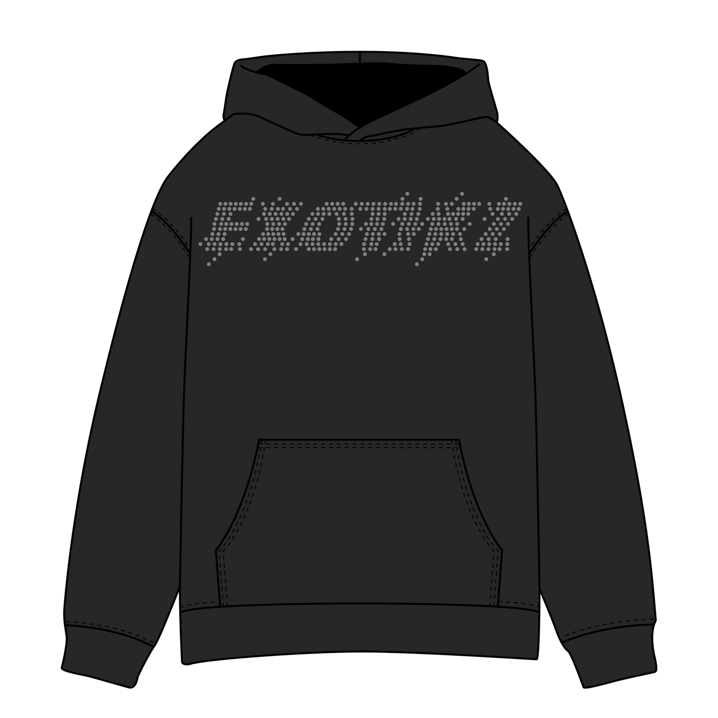 Hoodie w/ EXOTIKZ Rhinestone On Front